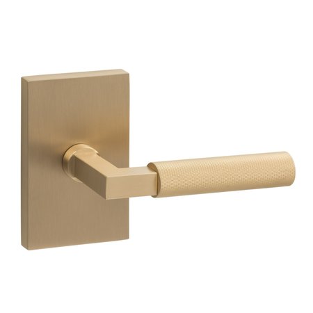 SURE-LOC HARDWARE Sure-Loc Hardware Levanto Dummy Rosette, Satin Brass, Knurled Grip in Satin Brass LV100 SB GRIP-KN SB